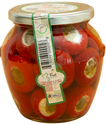 Picture of Chili peppers staffed with cheese and caper